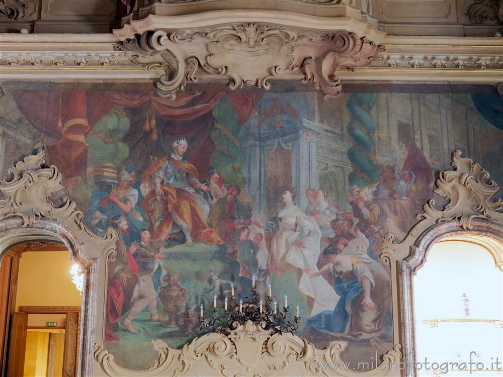 Milano - Telero in Palazzo Visconti raffigurante l'Incontro fra Re Salomone e la Regina di Saba